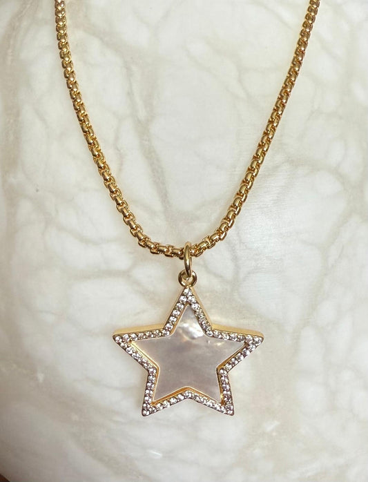 Mother of Pearl Star Neckalce